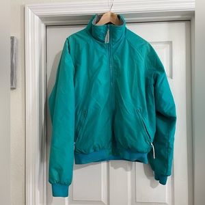 High Seas Vintage Jacket Women's L Teal 1990's Full Zip w/Pockets